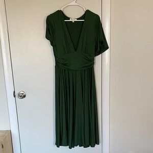 Baltic Born Green Janette Midi Dress